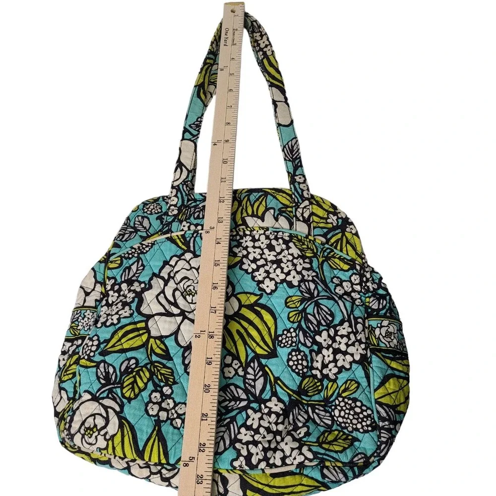 Vera Bradley Island Blooms‎ Quilted Purse Blue Floral Handbag Retired Pattern